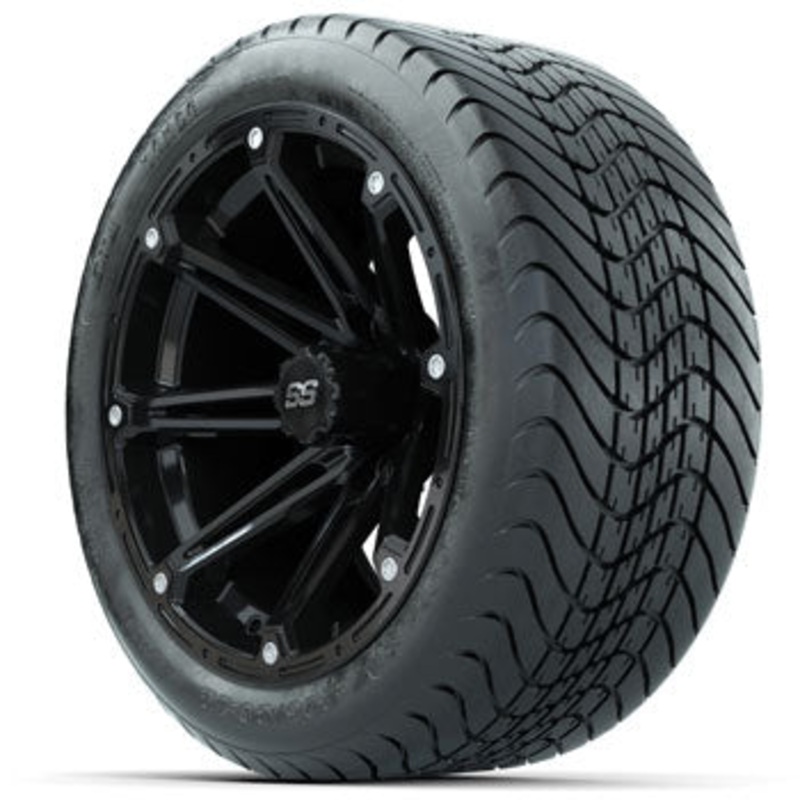 GTW Black Element 14 in Wheels with 225/30-14 Mamba Street Tires – Set of 4