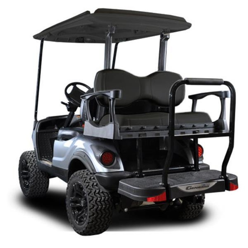 MadJax Genesis 300 with Deluxe Black Aluminum Rear Flip Seat – Yamaha Drive2 (Years 2017-Up)