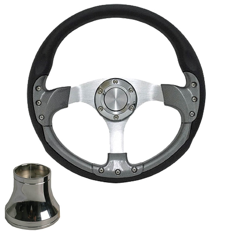 1979-16 Yamaha – Pursuit 14in Carbon-Fiber Steering Wheel with Adapter Kit