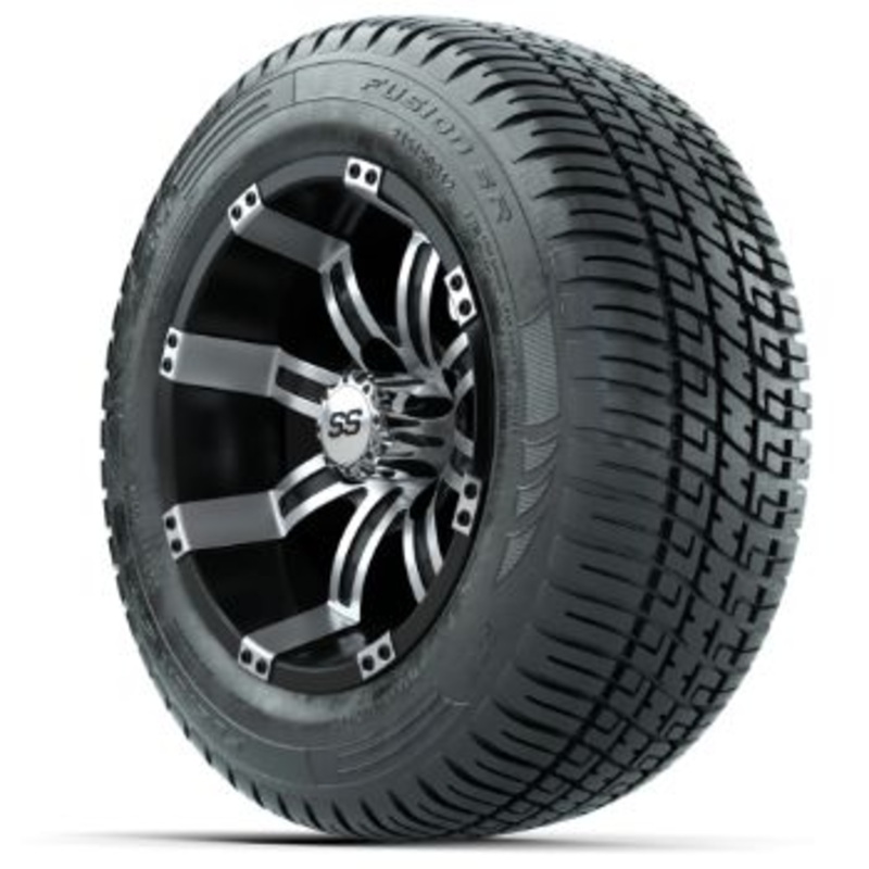 GTW Tempest 12 in Wheels with 215/50-R12 Fusion S/R Street Tires – Set of 4
