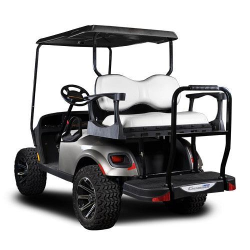 MadJax Genesis 300 with Deluxe White Aluminum Rear Flip Seat – E-Z-GO TXT