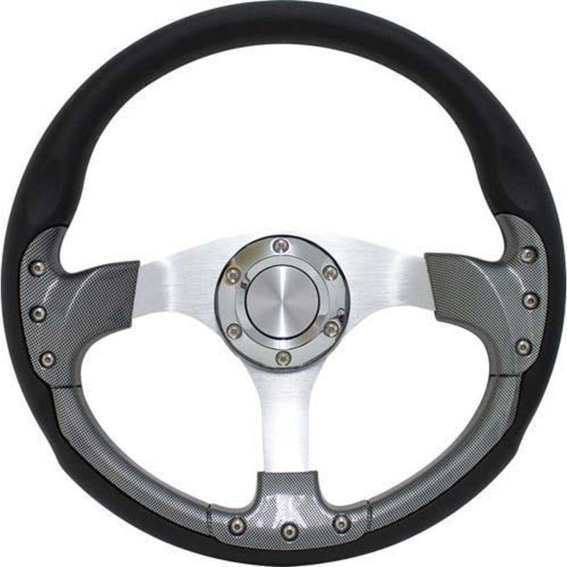 Pursuit 14″ Carbon Fiber Steering Wheel W/Kit; Cc Ds