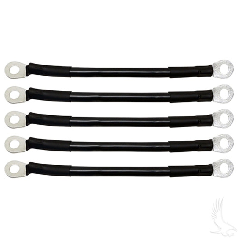 Golf Cart Battery Cable – PACK OF 5 – 7″ 4 Gauge Black
