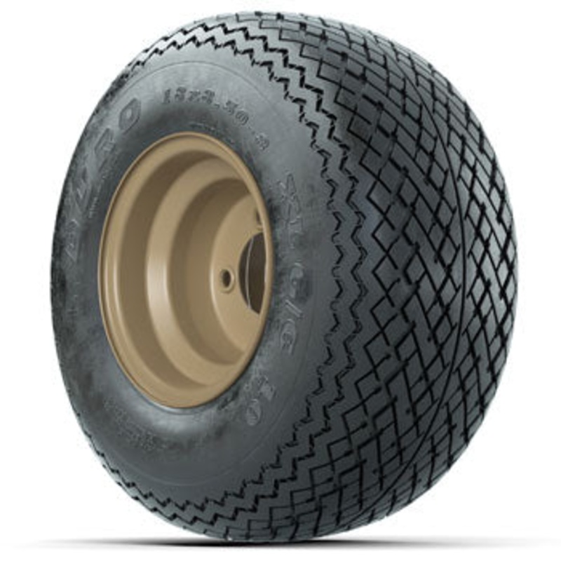 Set of 4 – 8 in Stone Steel Wheels with 18 in Duro Sawtooth G/C10 Tires