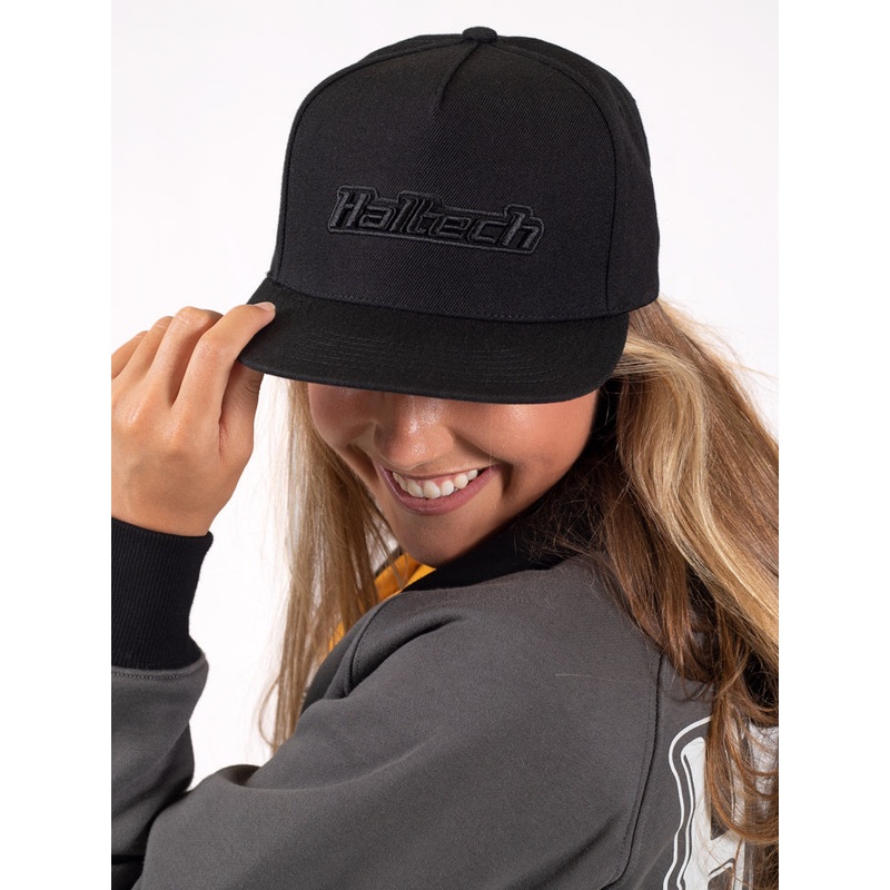 Haltech Snap Back Black on Black Size: One size fits all.