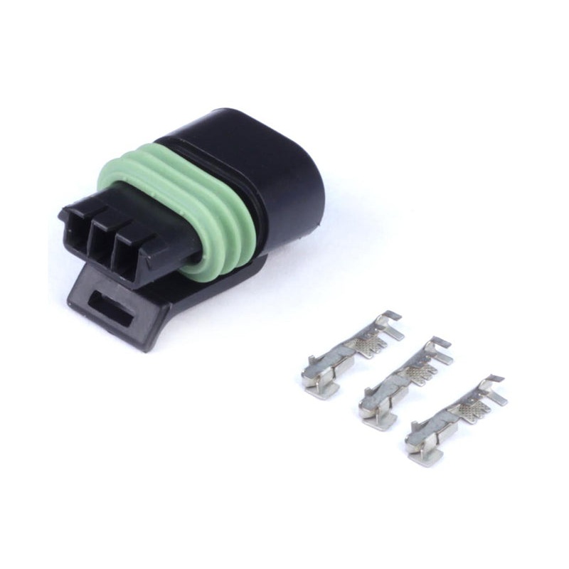 Plug and Pins Only – Delphi 3 Pin Single Row Flat Coil Connector