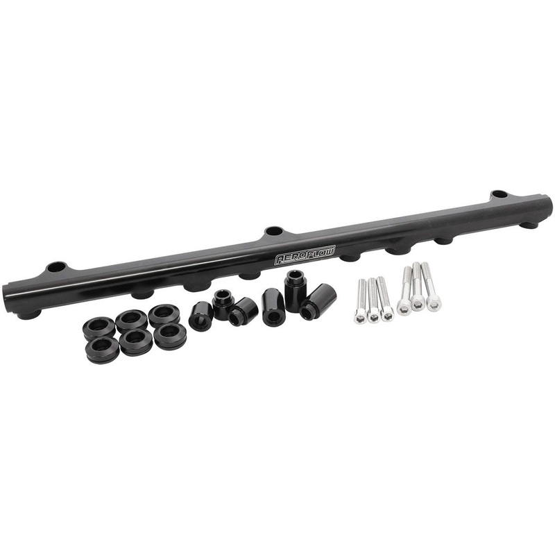 Aeroflow Nissan RB25 Billet EFI Fuel Rail Black