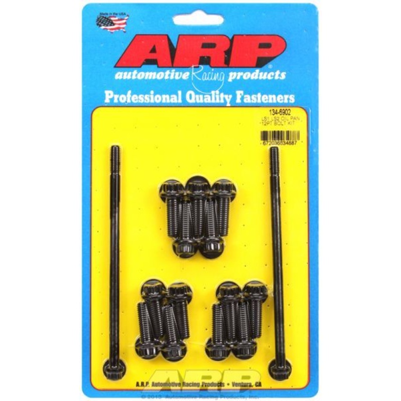 Oil Pan Bolt Set, 12-Point Black Oxide fits GM LS Series