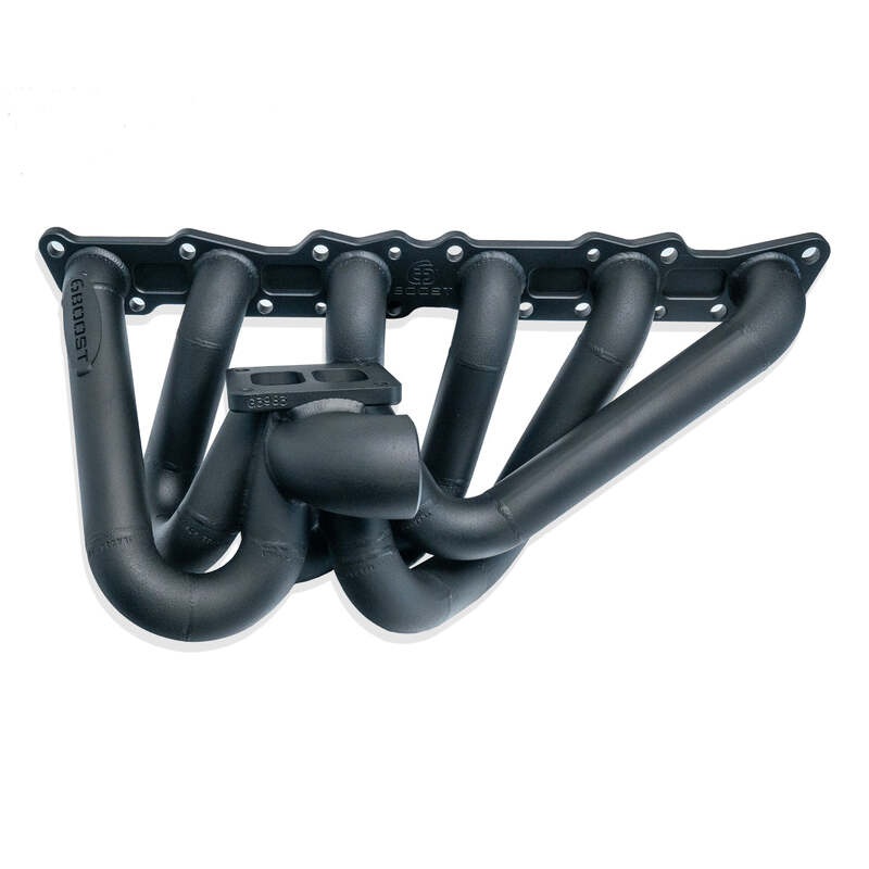 6Boost Exhaust Manifold, for Nissan RB26/30DET (DOHC), T4/50 ‘Divided Entry’ Single 50mm Wastegate Port “Non Sportsman Mid Frame ie PT6766-7675” No