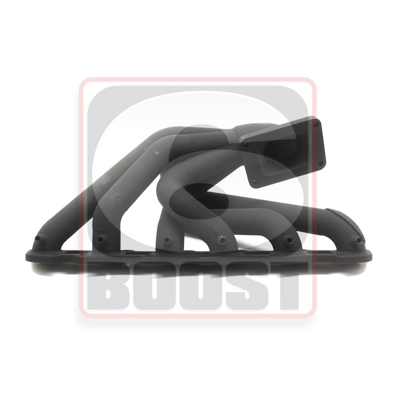 6Boost Exhaust Manifold, for Nissan RB30ET (SOHC), Forward Position Pro Mod V-band (Large Frame Pro Mod/60 “FPPM” Single 60mm Wastegate Port – Large Runner Yes