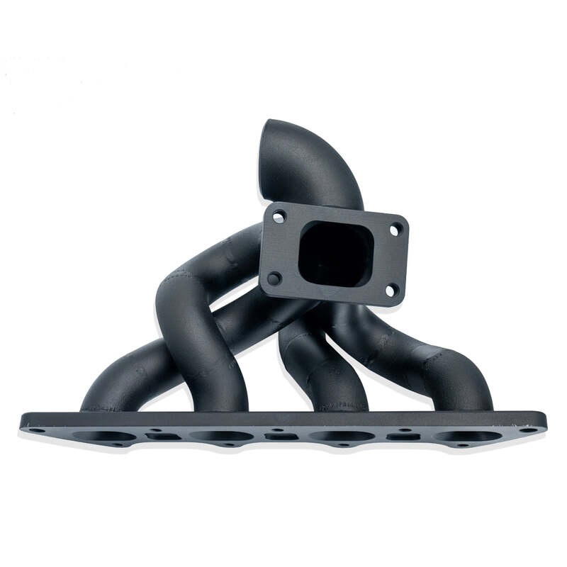 6Boost Exhaust Manifold, Mitsubishi 4G63 Evo 4-9, Low Mount T3/50 ‘Divided Entry’ Single 50mm Wastegate Port No