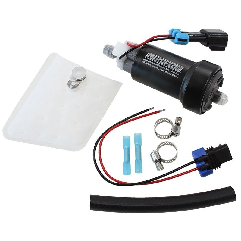 E85 450 LPH Hi-Flow In-Tank Pump 113.6 GPH (450 LPH) @ 29 Psi, Screen Inlet, 3/8″ (9.6mm) Barb Outlet