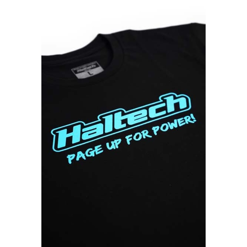 Haltech “Classic” T-Shirt Black with Blue Logo XS