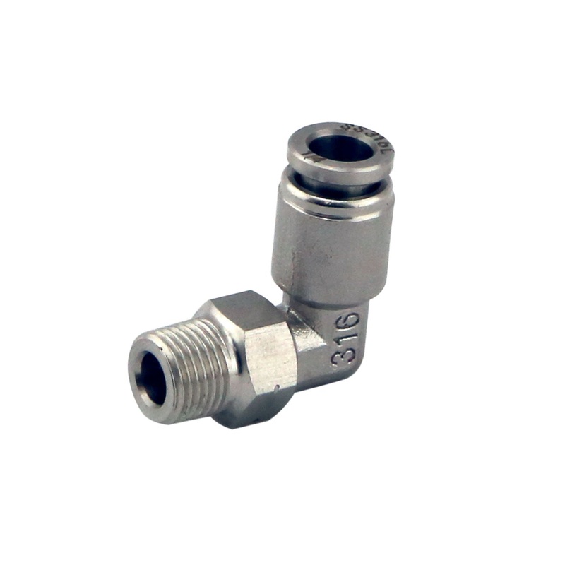 1/8 NPT 90 Pushloc Fitting  SS  1/4