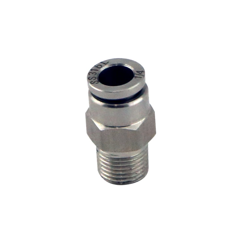 1/8 NPT Str Pushloc Fitting  SS  1/4