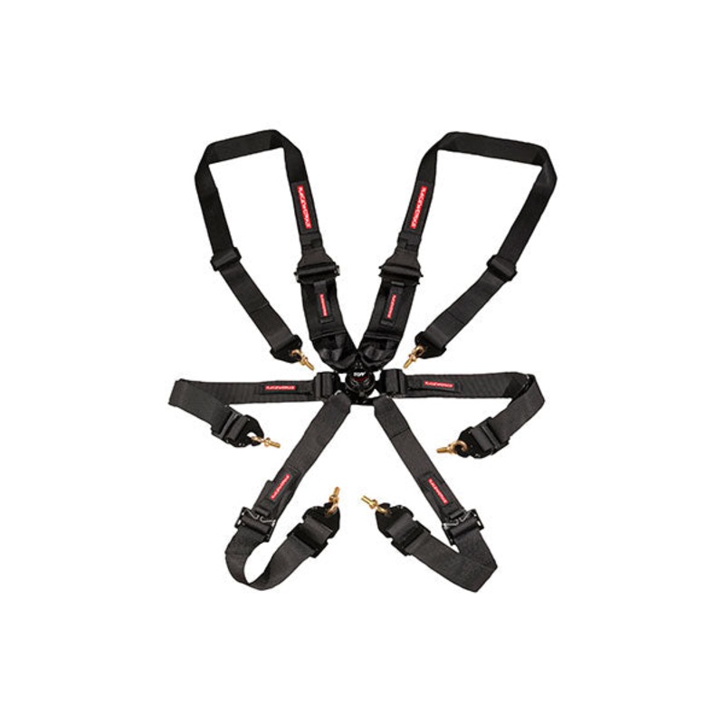 2-3 Hans Approved Shoulder Belts FIA Approved Black