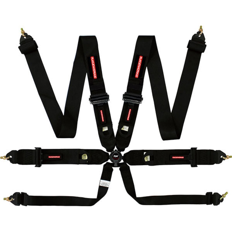3 Shoulder Belts FIA Approved Black