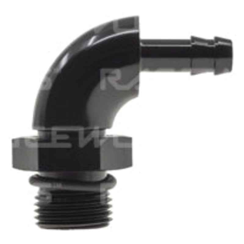 AN O-Ring Port To Barb 90 AN-6 ORB TO 1/4IN BARB 90DEG SWIVEL