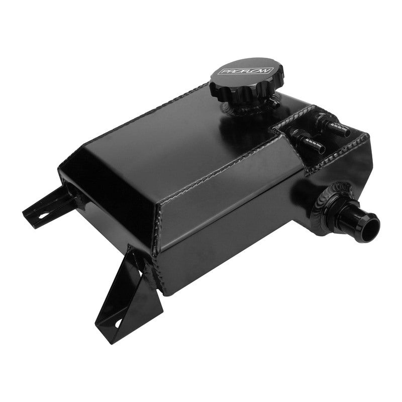 Proflow Coolant Overflow Expansion Tank, Recirculating, For Ford Falcon Barra, XR6 BA/BF/FG, Fabricated Aluminium Black