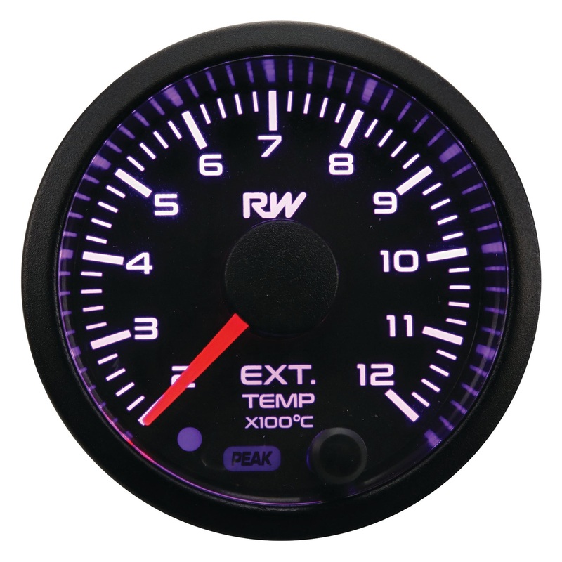 Raceworks 52mm Electronic Egt Gauge Kit 200-1200