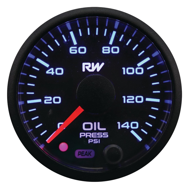 Raceworks 52mm Electronic Oil Pressure Gauge Kit