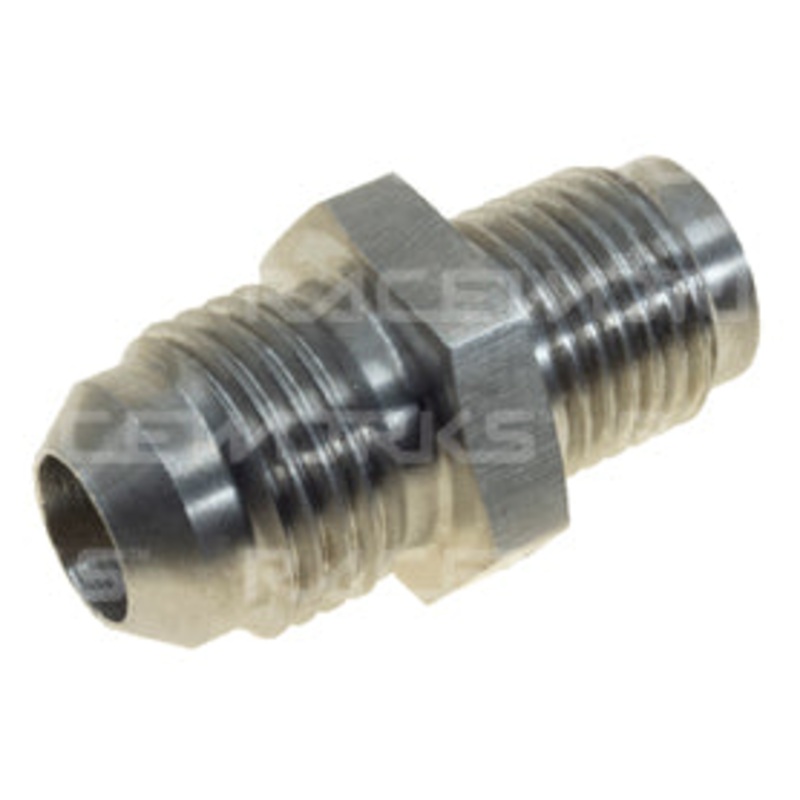 Raceworks Power Steering Adaptors SS 1/2IN-20 INVERTED FLARE TO AN-6 MALE FLARE POWER STEERING ADAPTER 703-06SS