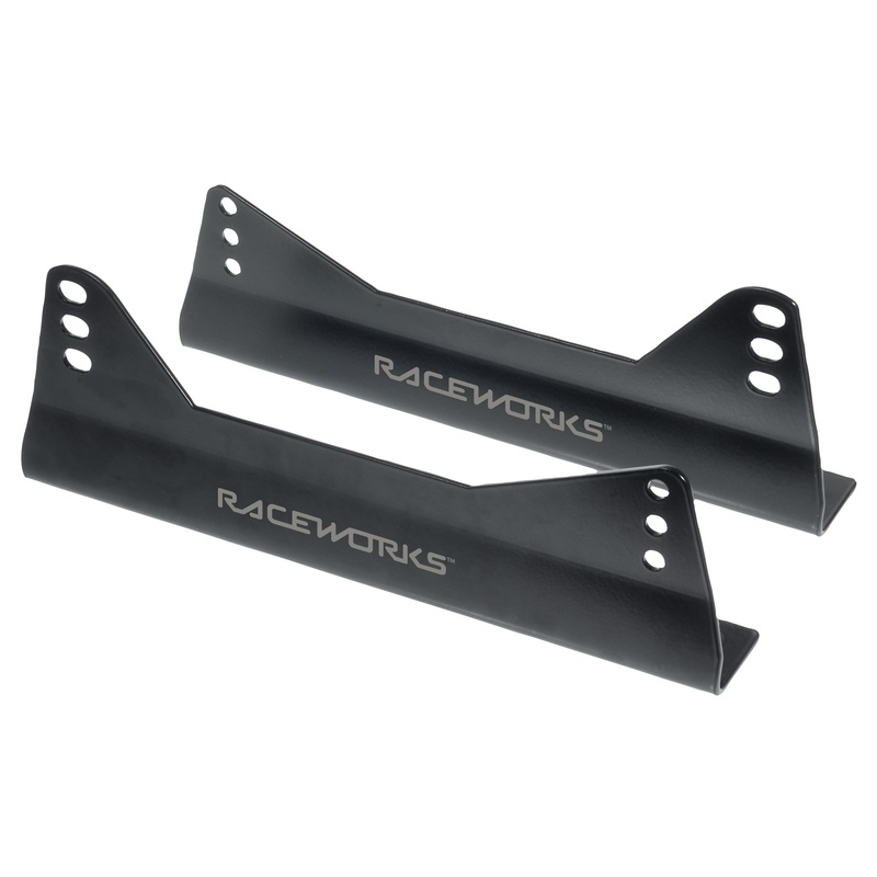 Raceworks Seat Mounts 125mm Black Carbon Steel