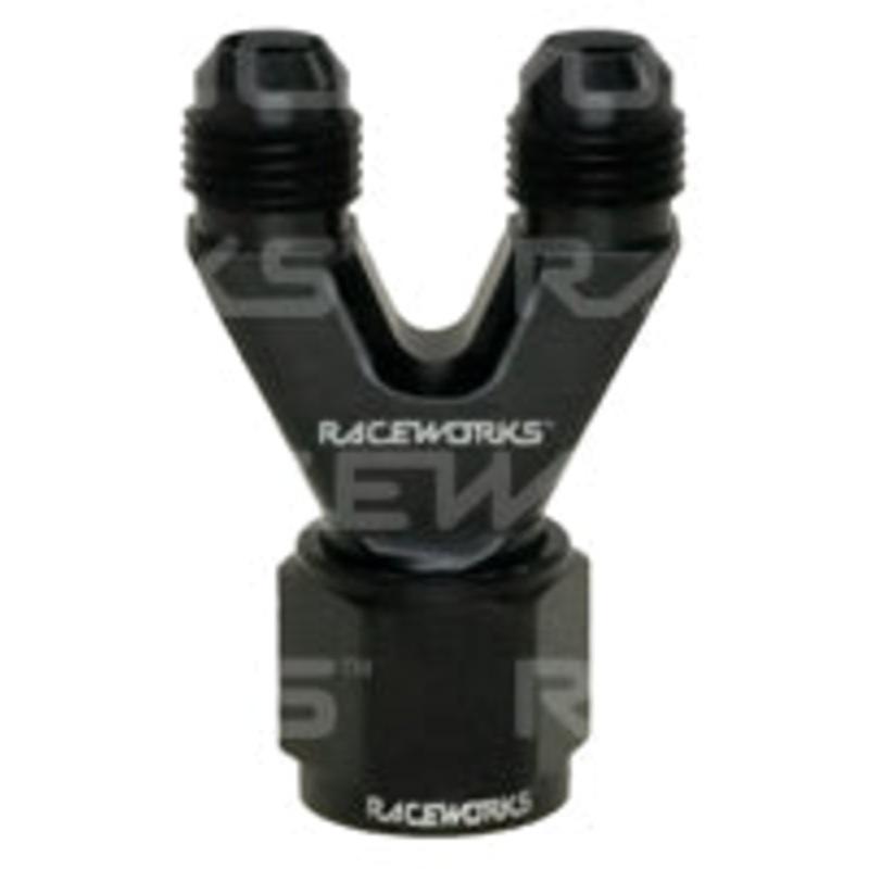 Twin AN Male Flare to AN Female Swivel 2X AN-6 MALE FLARE  AN-8 FEMALE AN SWIVEL