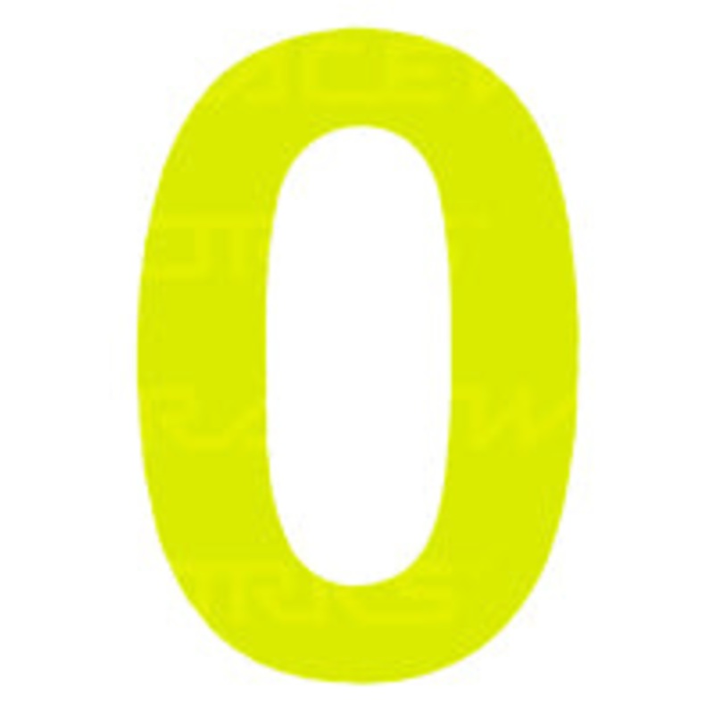 15CM Day Glo Motorsport Australia Approved Numbers Black 0