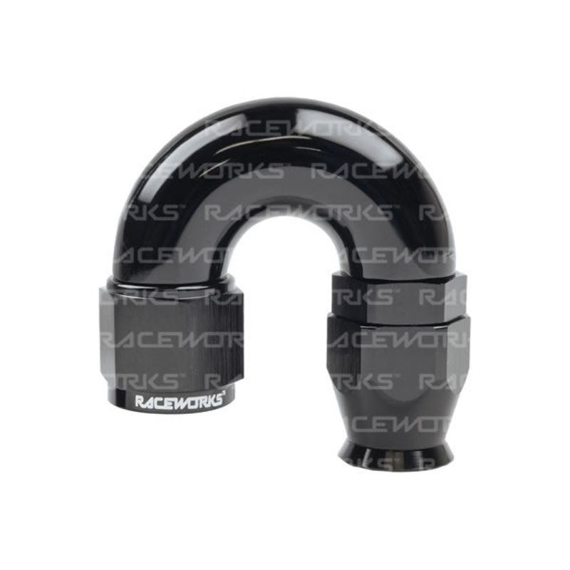 Raceworks 200/220 Series Teflon Braid Hose Ends – 180 Degree AN-3