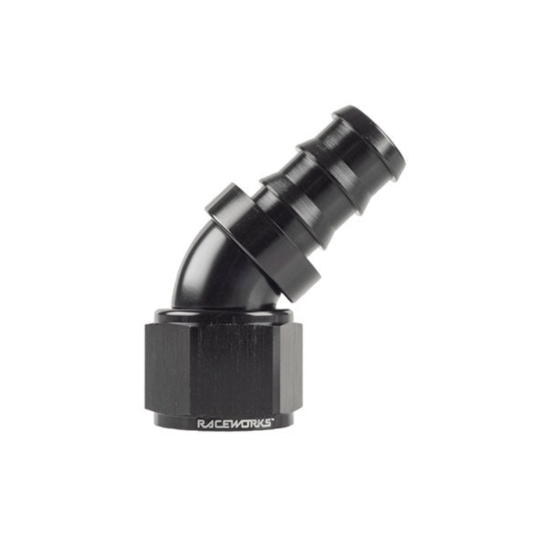 Raceworks 400 Series Push Lok – 45 Degree AN-4