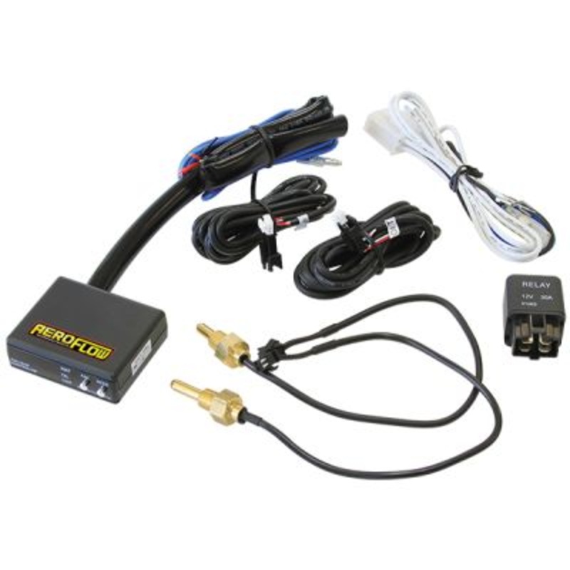 Adjustable Electric Fan Controller With LED Display for Water & Oil Temperatures and Voltage