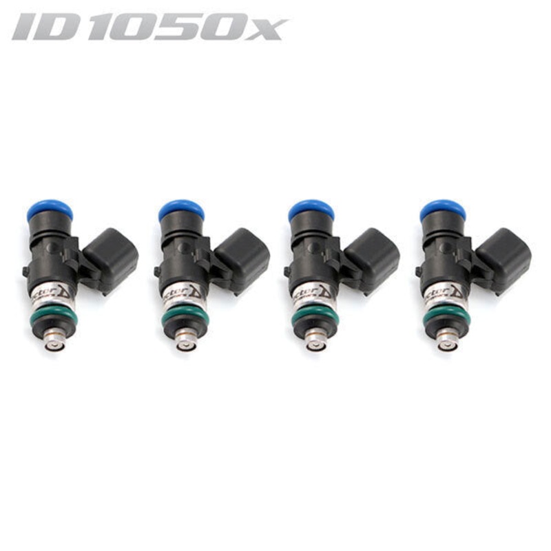 Injector Dynamics ID1050X Injectors – 34mm Length, 14 mm Top/14mm Lower O-Ring (4 Pack)