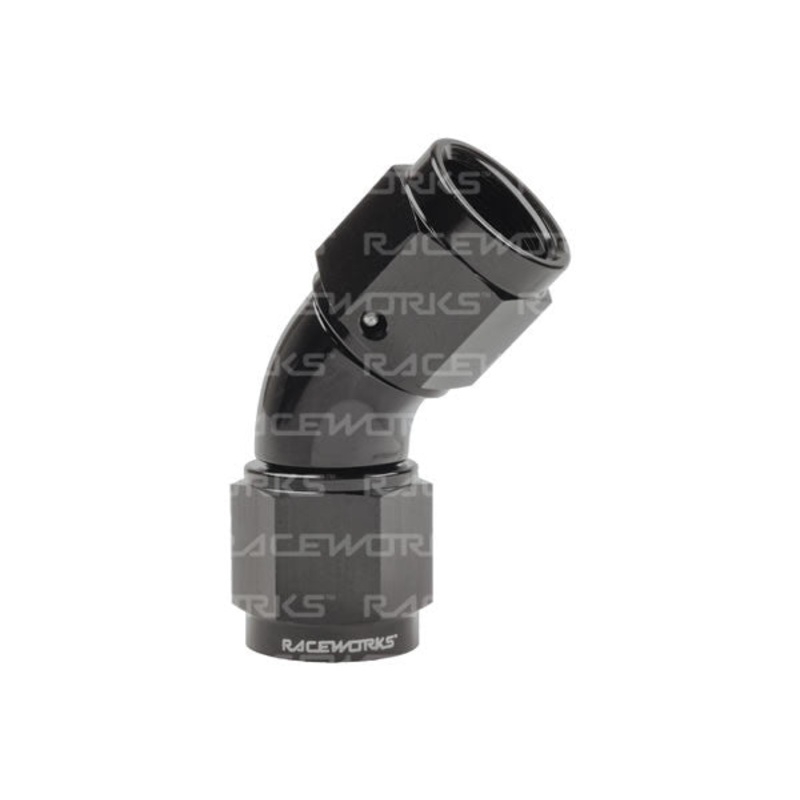 Raceworks AN Female to Female Swivel – 45 Degree AN-3