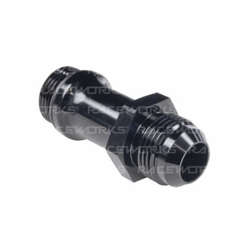 Raceworks AN Male Flare to AN O-Ring Port Long MALE FLARE AN-6 TO AN-6 ORB LONG