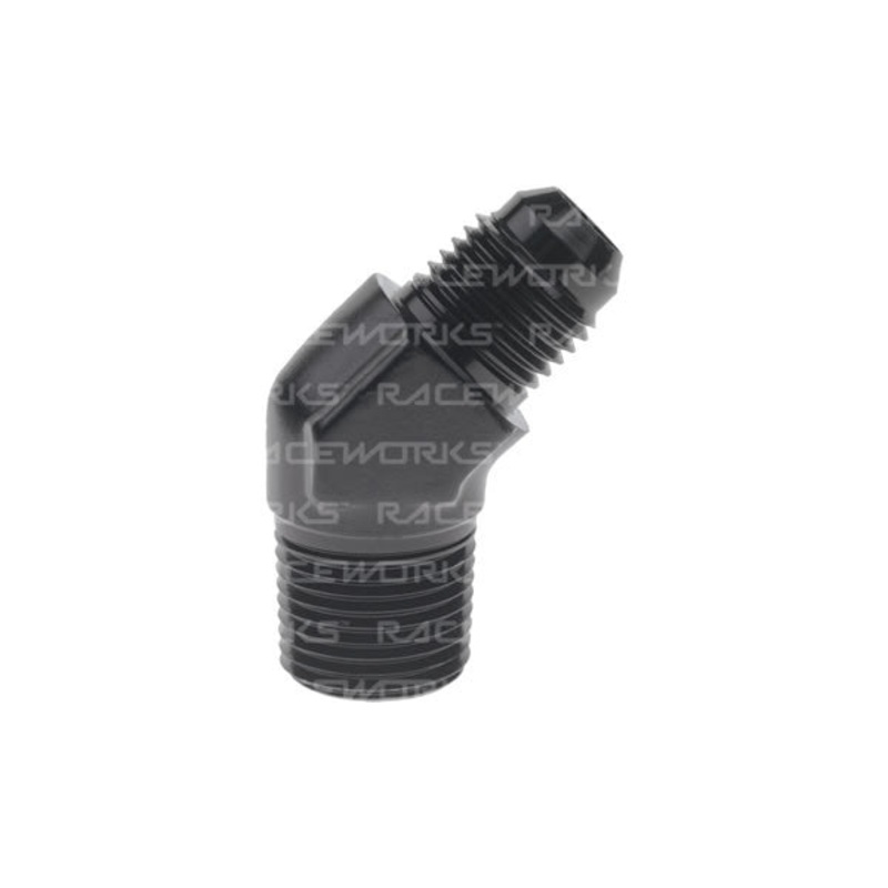 Raceworks AN to NPT Adaptors – 45 Degree AN-3 TO1/8NPT