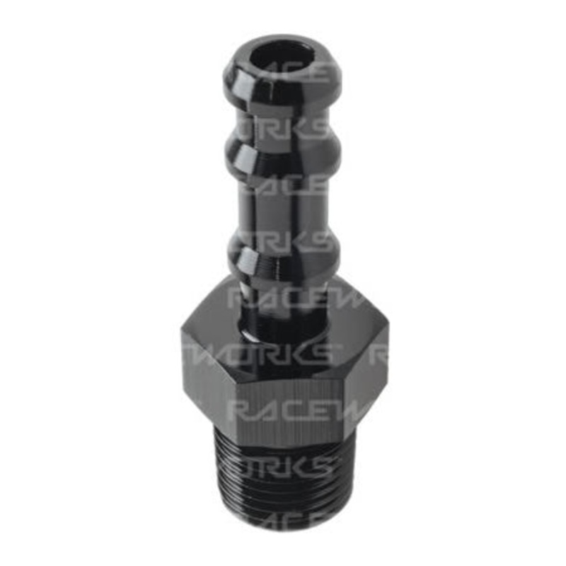 Raceworks Barb – NPT Male to Barb 1/8 TO 3/16