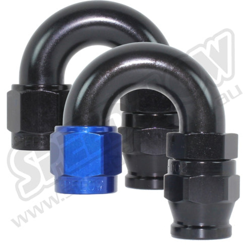 Speedflow 200 Series 180 Degree Hose End -4 Black
