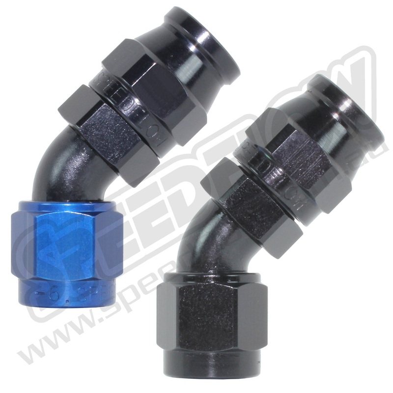 Speedflow 200 Series 45 Degree Hose Ends -3 Black
