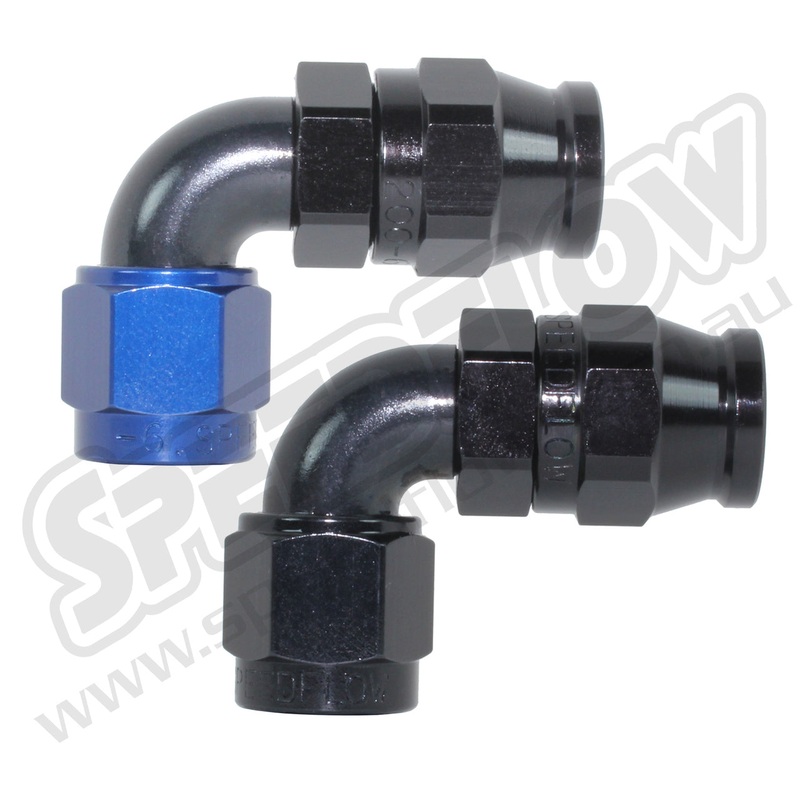 Speedflow 200 Series 90 Degree Hose End -3 Black