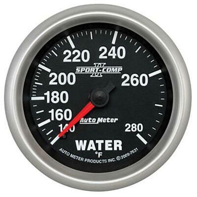 Sport-Comp II Water Temperature Gauge 2-5/8″, Short Sweep Electric, 100-250F