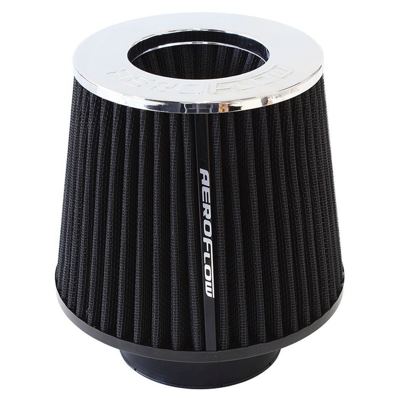 Round Inverted Tapered Air Filter Element with Chrome Ends