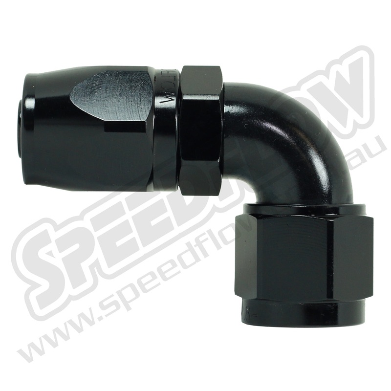 Speedflow 100 Series 90 Degree Hose End -4 Black