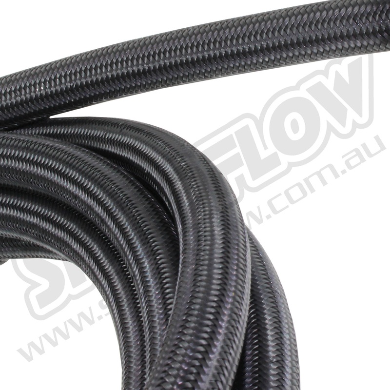 Speedflow 200 Series Teflon Black Braided Hose -3 1M