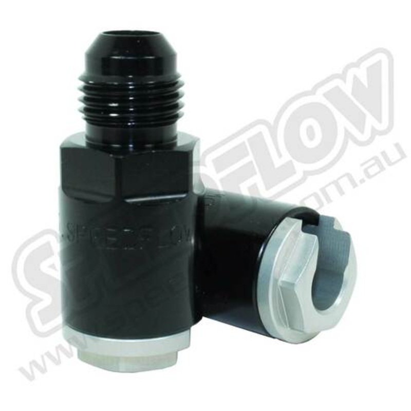 Speedflow AN Male To EFI Tube Adapter -6 Male to 5/16″ Tube Black