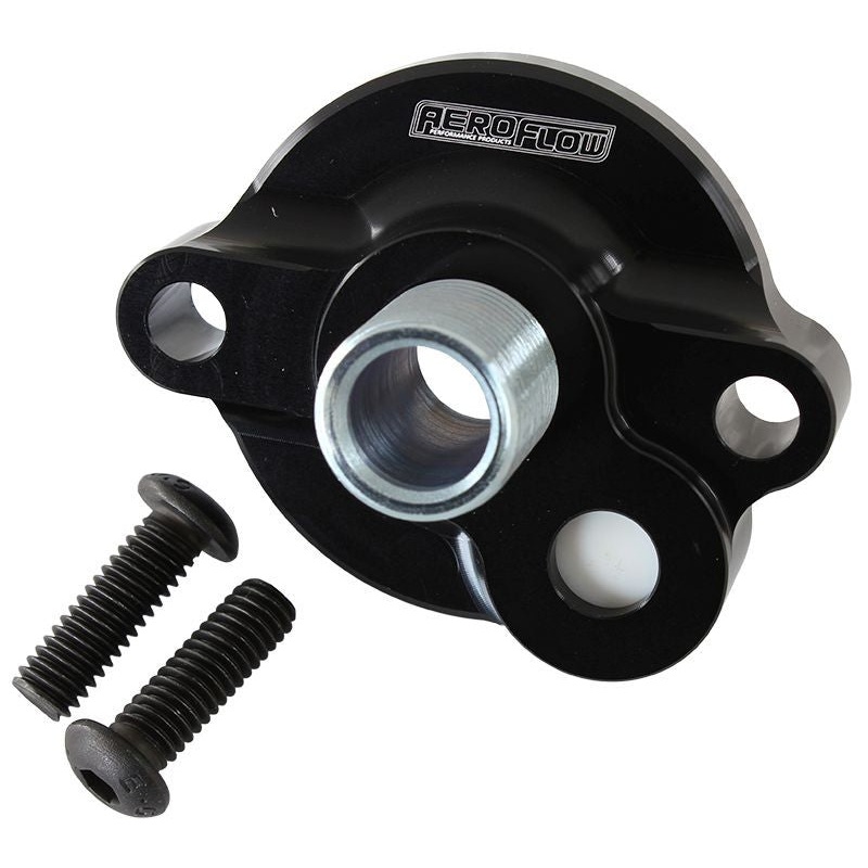 Spin-On Filter Mount Black Anodised Suit SB/BB Chev & V6 With 15psi Internal Bypass AF 64-2185BLK