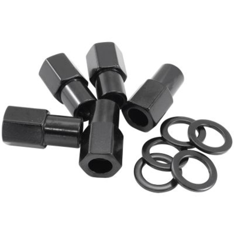 0.750″ Shank Open Black Wheel Nuts – 1/2-20″ Pack of 5,