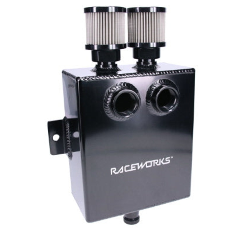 2.7L BLACK SLIMLINE ALUMINIUM CATCH CAN ALY-156BK