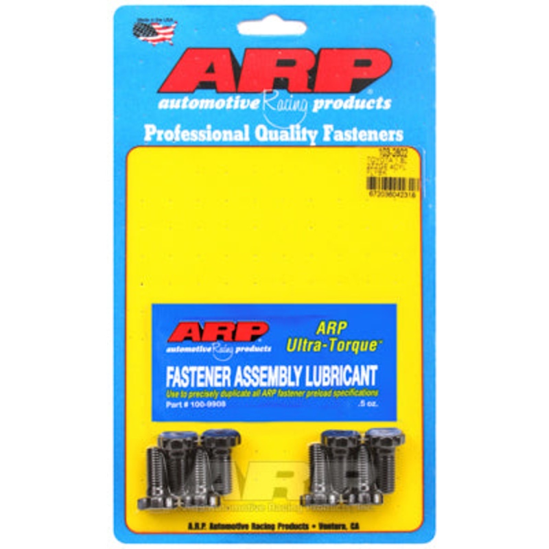 ARP Flywheel Bolts, High Performance Series, 12-point, 10mm x 1.25 Thread, Chromoly, Black Oxide, For Toyota