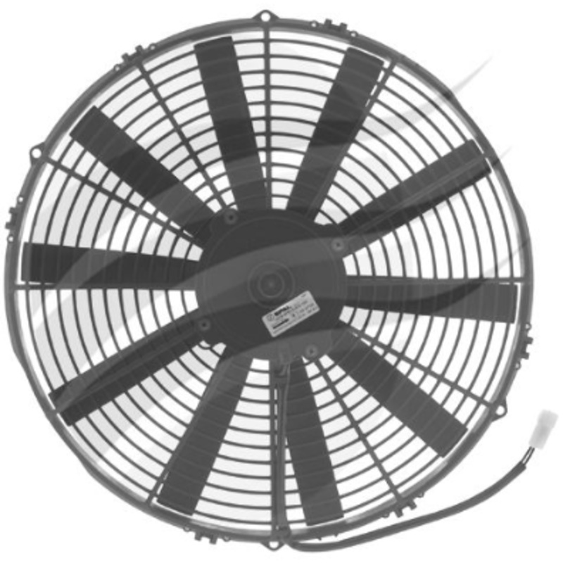 FAN 16″ STRAIGHT 12V PULLER SPAL AIRFLOW 2490m3/h 10.7AMPS